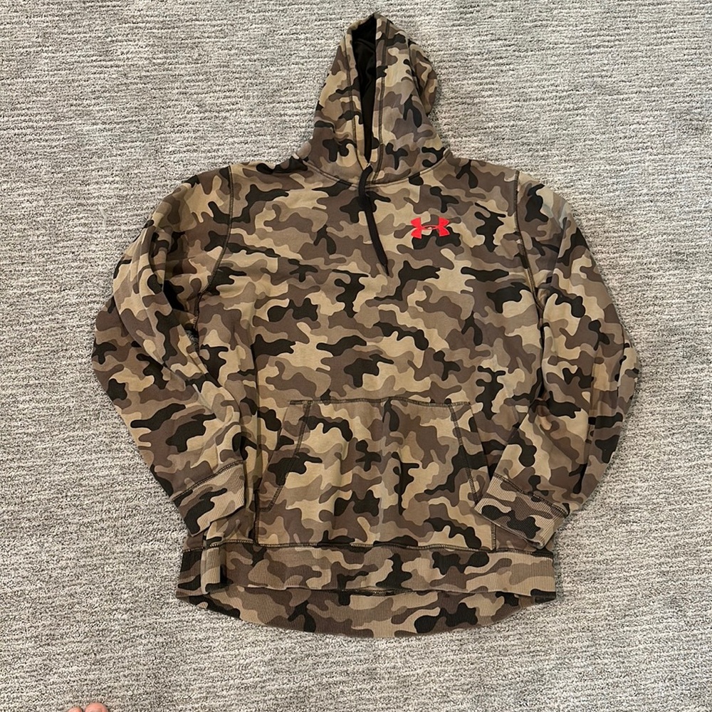 UNDER ARMOUR - 2XL - Duck Camo - Loose Fit Hoodie